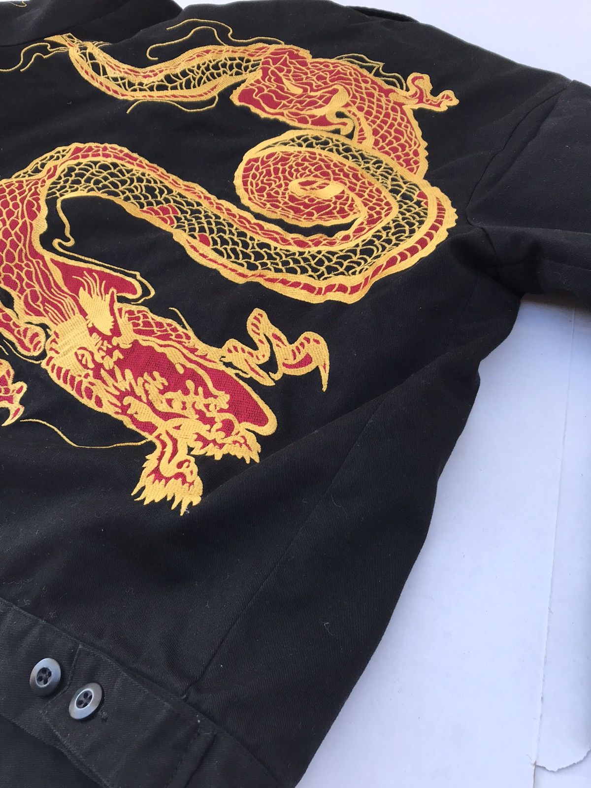 Supreme 18FW Dragon Work Jacket Black Mens M rare !!