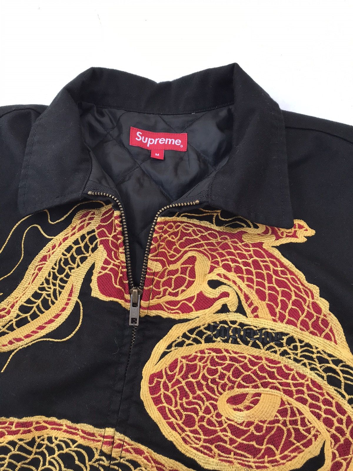 Supreme 18FW Dragon Work Jacket Black Mens M rare !!