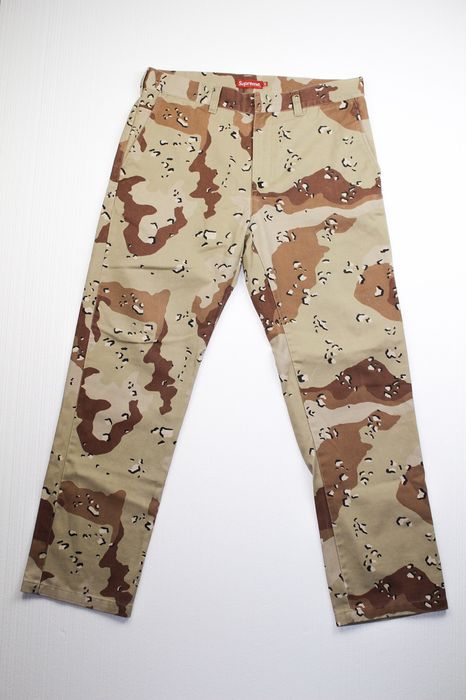 Supreme Desert Camo Work Pants - Neutrals, 11.25 Rise Pants, Clothing -  WSPME31295