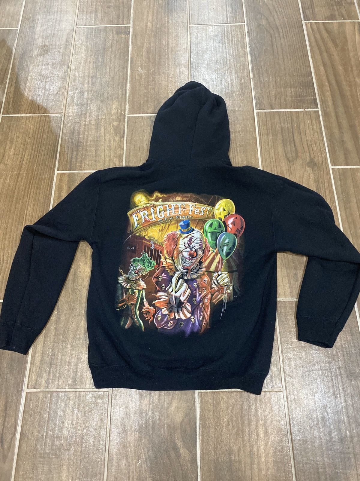 Vintage Vintage Six flags fright fest hoodie Grailed