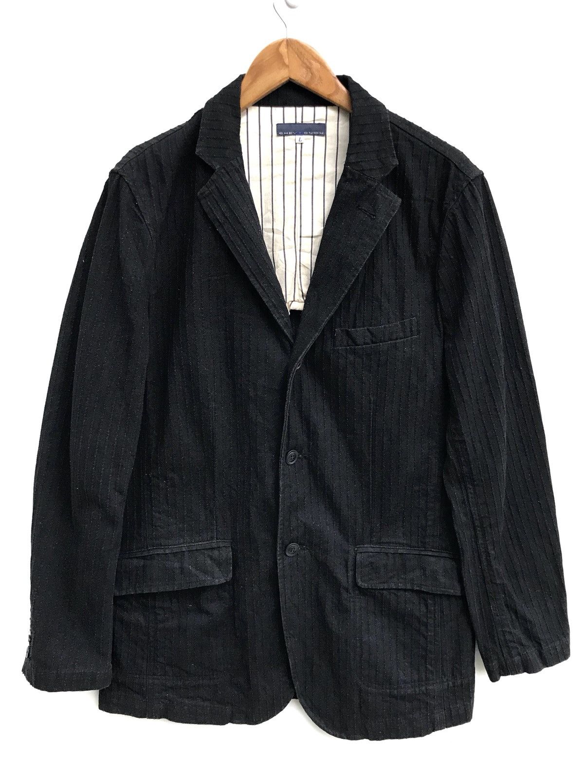 Chevignon Japanese Brand Chevignon Chore Jacket Workwear Button Denim ...