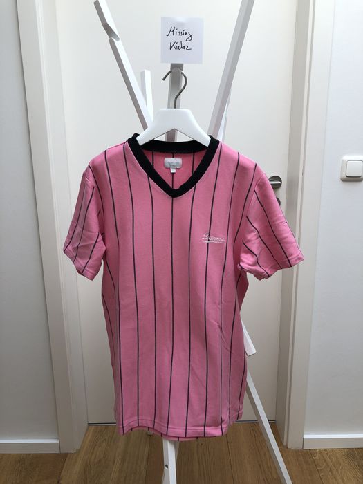 Supreme Supreme Pinstripe Soccer Jersey Pink Size L SS16 | Grailed