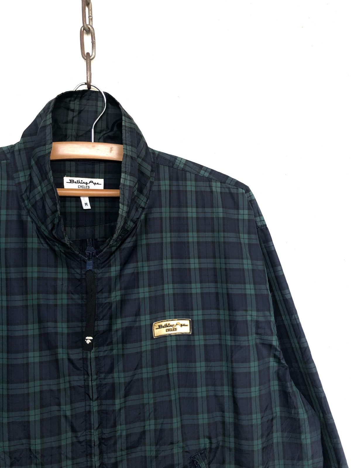 Bape OG 1990s A Bathing Ape Green Check Nylon Windbreaker Jacket Size US M / EU 48-50 / 2 - 2 Thumbnail