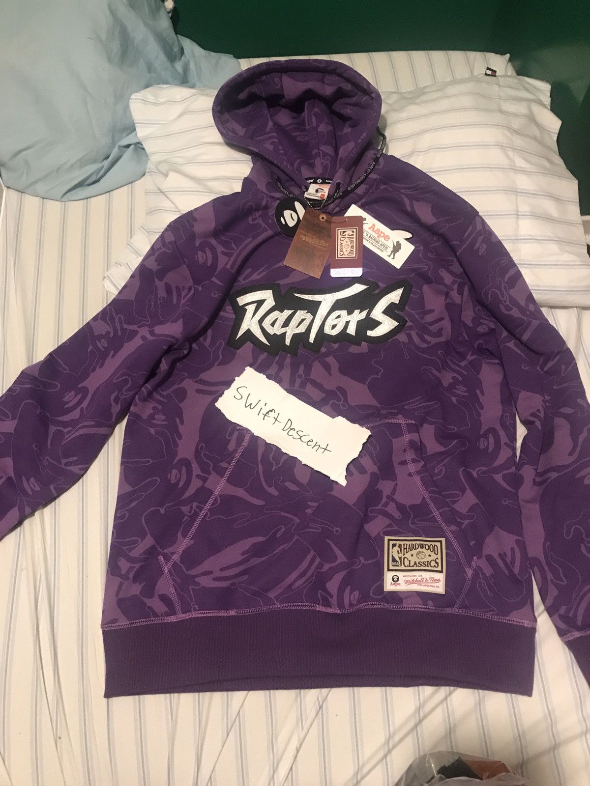 Bape best sale raptors hoodie