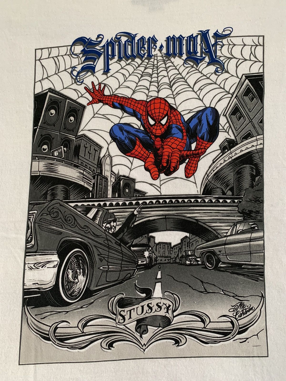 Stussy RARE stussy x marvel spiderman tee | Grailed