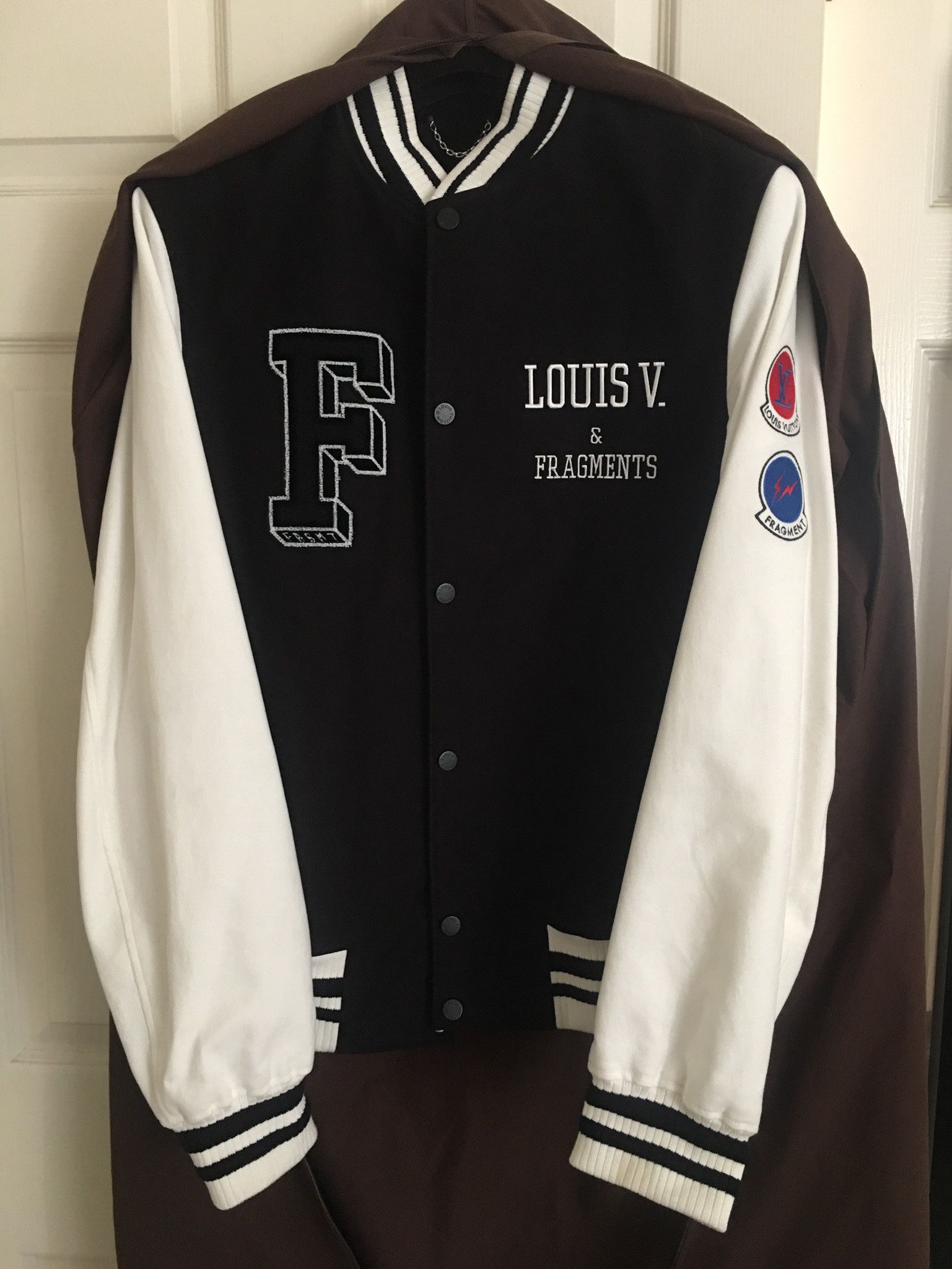 Louis Vuitton x Fragment Embroidered Varsity Jacket Size Small For Sale at  1stDibs  louis vuitton fragment varsity jacket, louis vuitton fragment  jacket, louis vuitton x fragment jacket
