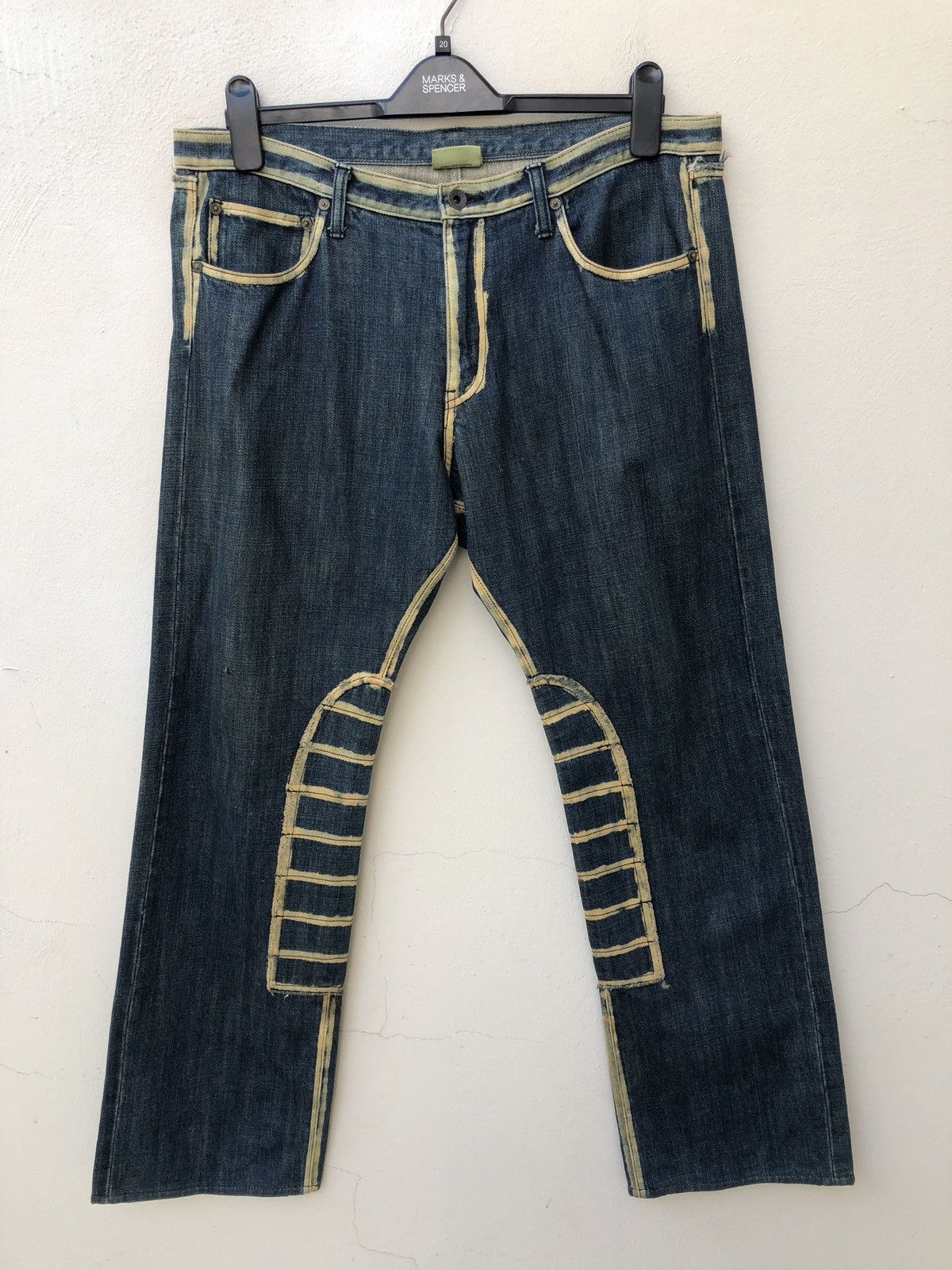 Vintage Japanese Made WESTBORNE Weird Design Denim Jeans Size US 34 / EU 50 - 1 Thumbnail