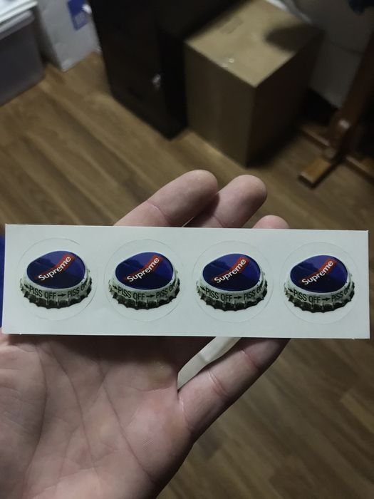 Supreme bottle hotsell cap sticker