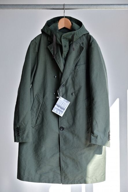 Engineered Garments Charcoal Car Coat Jacket L Navy Nylon