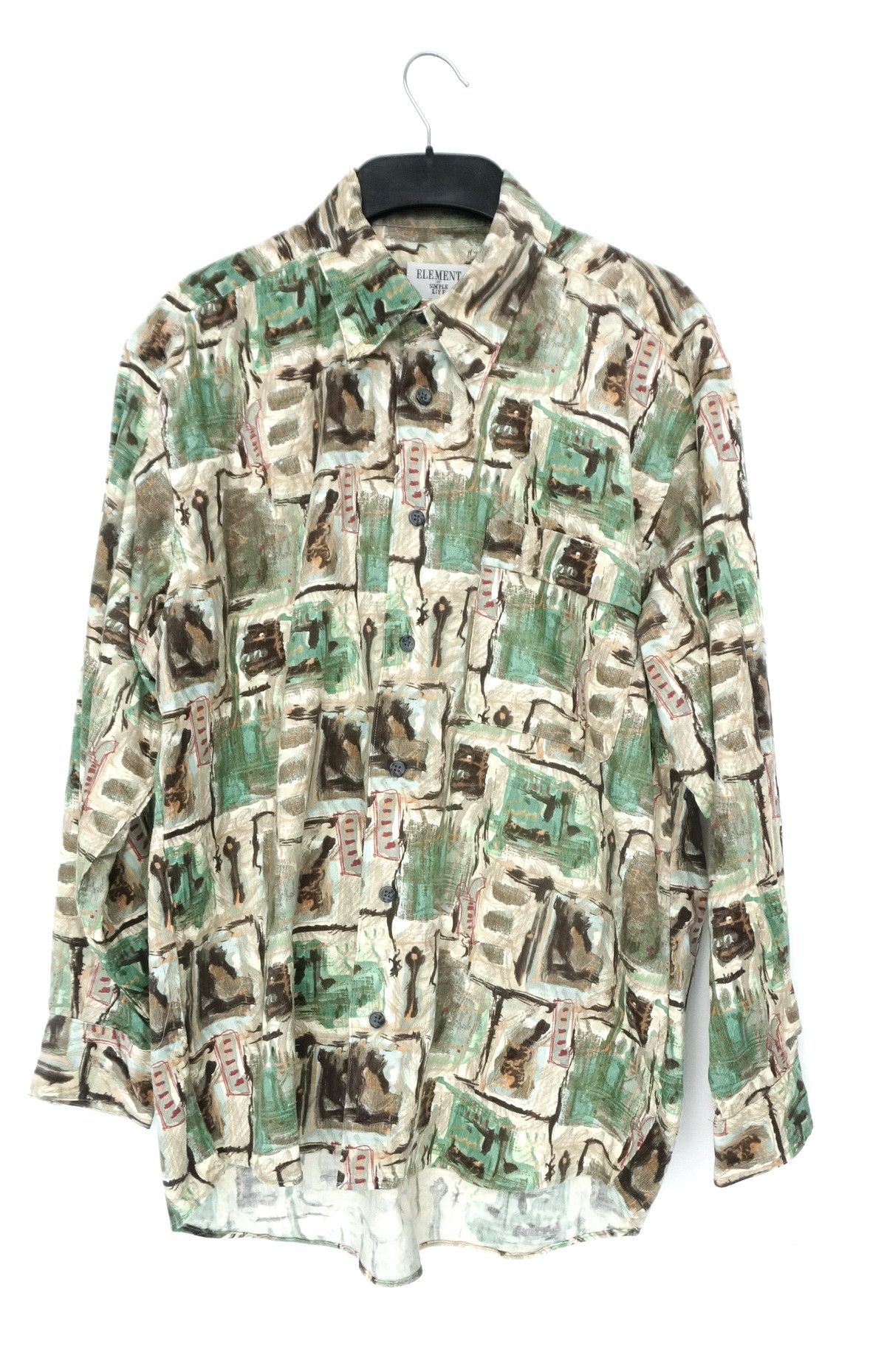 Element Japan ELEMENT OF SIMPLE LIFE Abstract Button Up Shirt Size US M / EU 48-50 / 2 - 1 Thumbnail