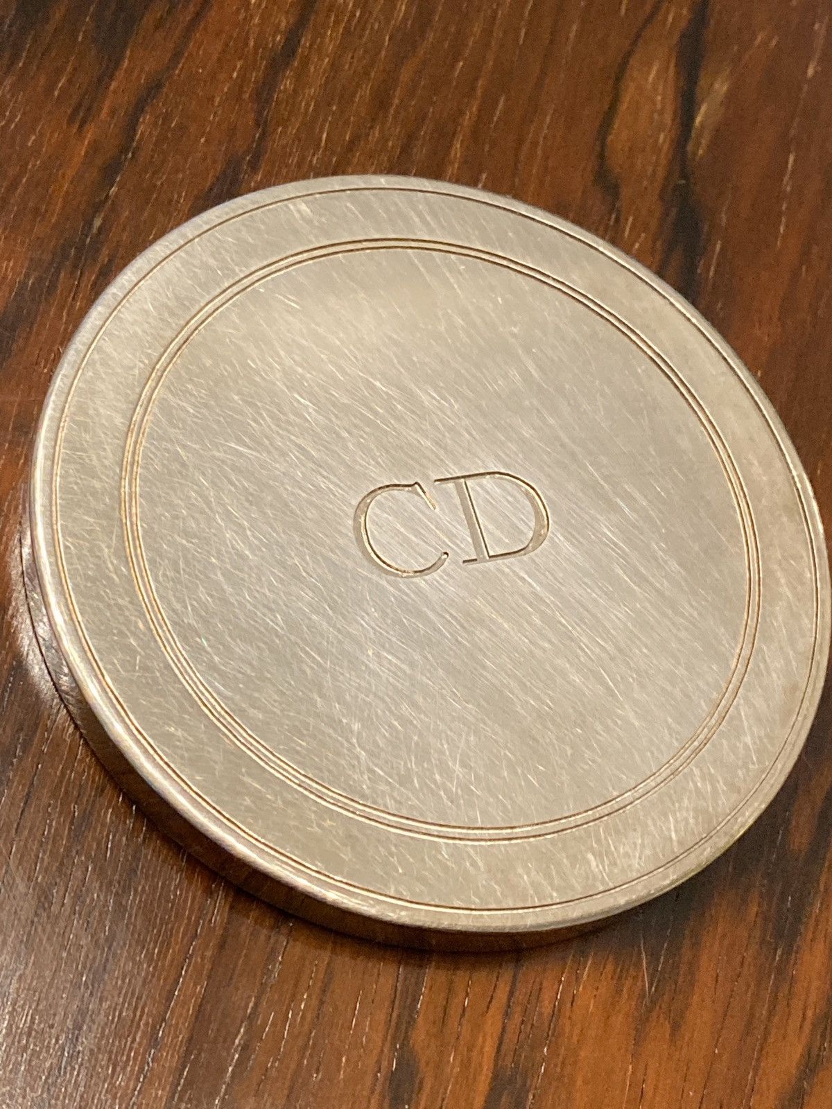 Dior × Hedi Slimane Dior metallic logo coaster Size ONE SIZE - 1 Thumbnail