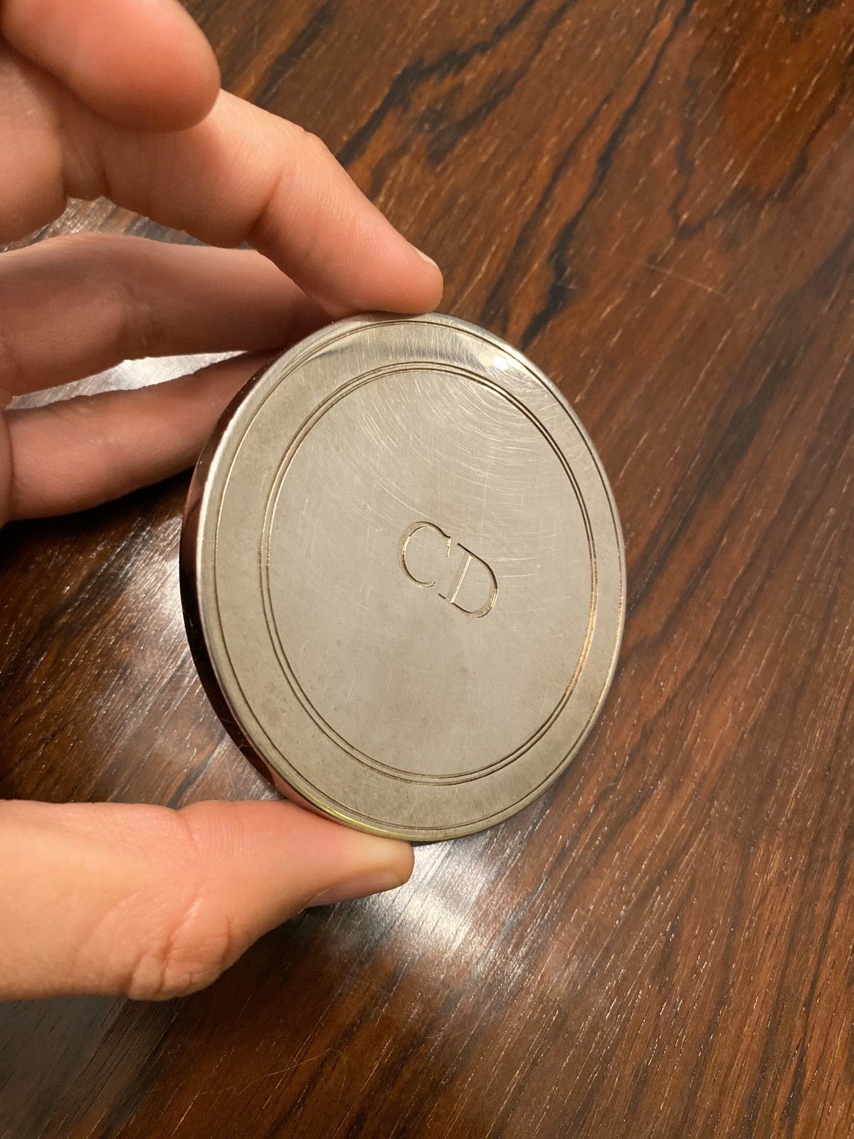 Dior × Hedi Slimane Dior metallic logo coaster Size ONE SIZE - 3 Thumbnail