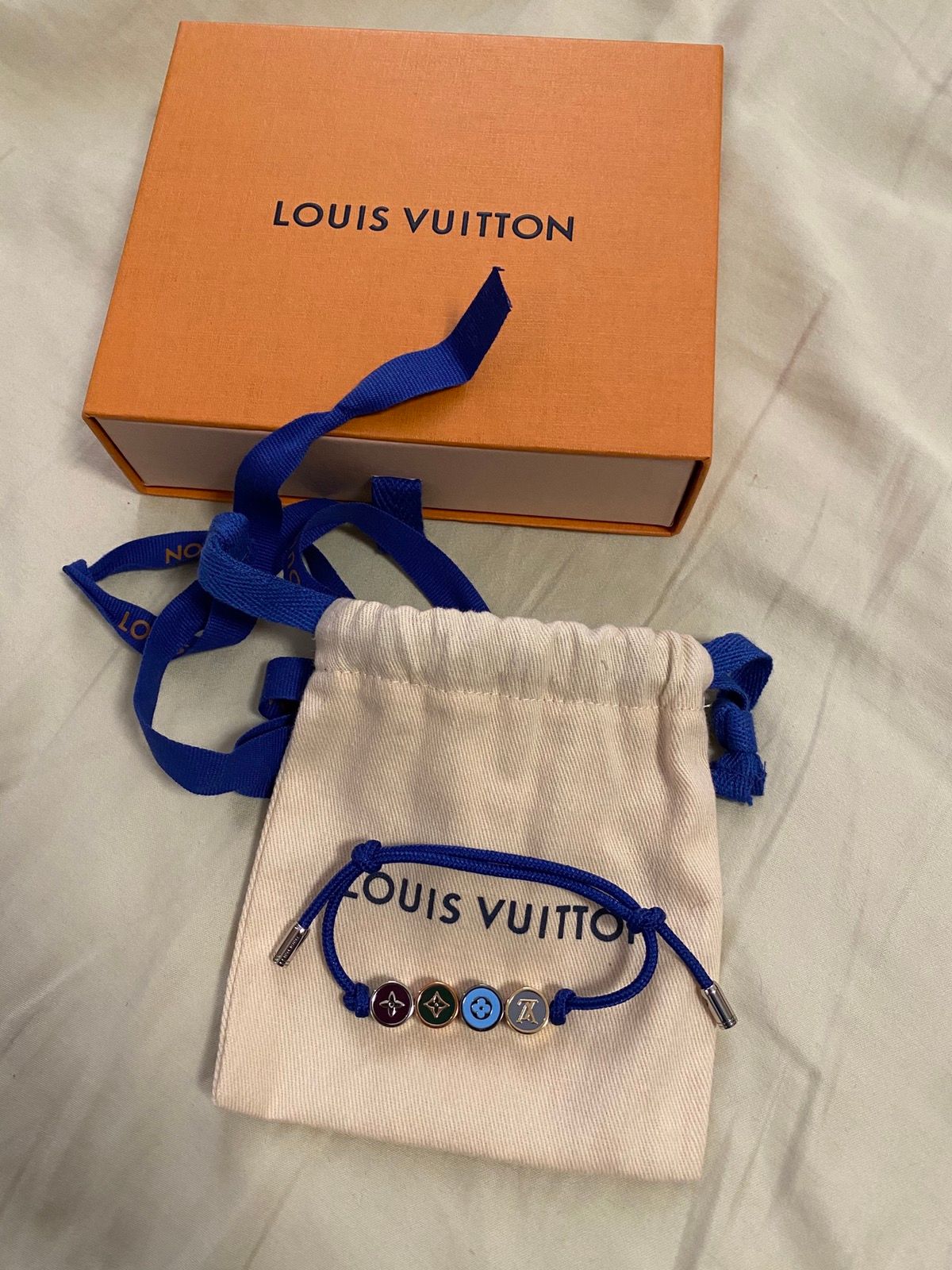 Louis Vuitton Beads Bracelet, Blue, One Size