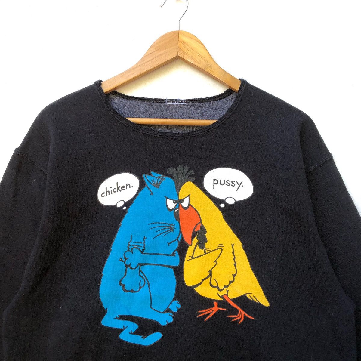 Cartoon Network × Designer × Vintage VINTAGE CHICKEN AND PUSSY SWEATSHIRT Size US M / EU 48-50 / 2 - 2 Thumbnail