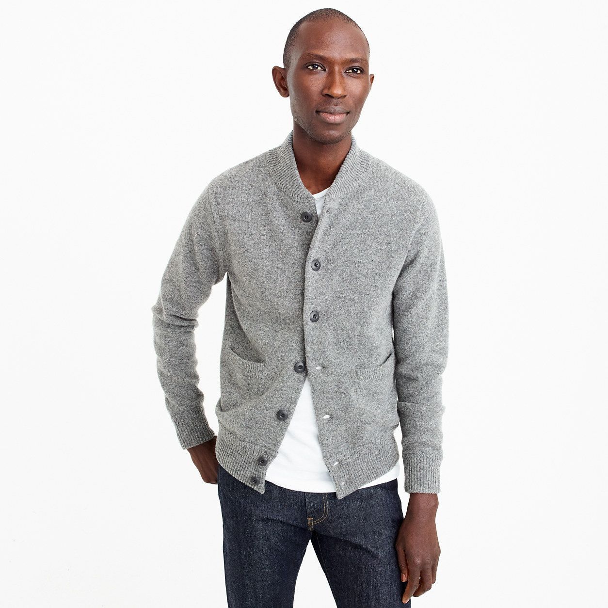 J.Crew Lambswool Bomber Cardigan Grailed