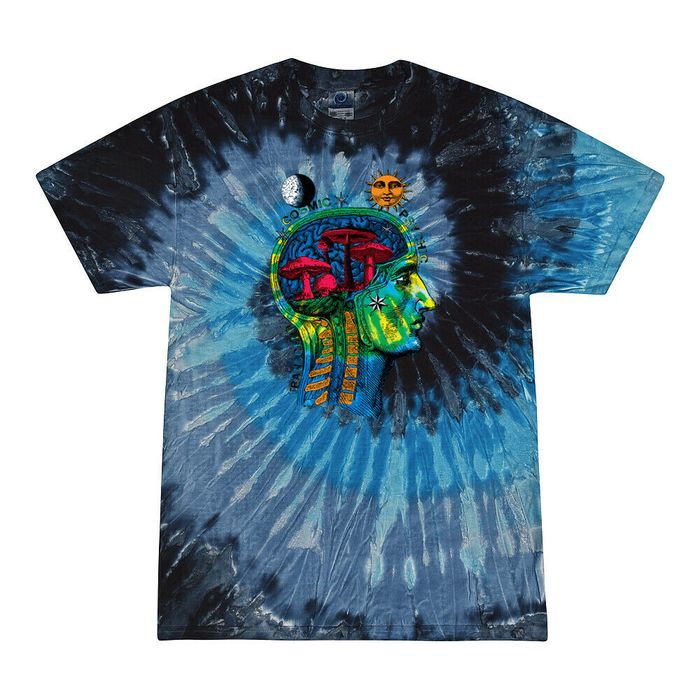 Custom Deadstock Trippy Mind Shrooms LSD Tie-Dye T-Shirt | Grailed