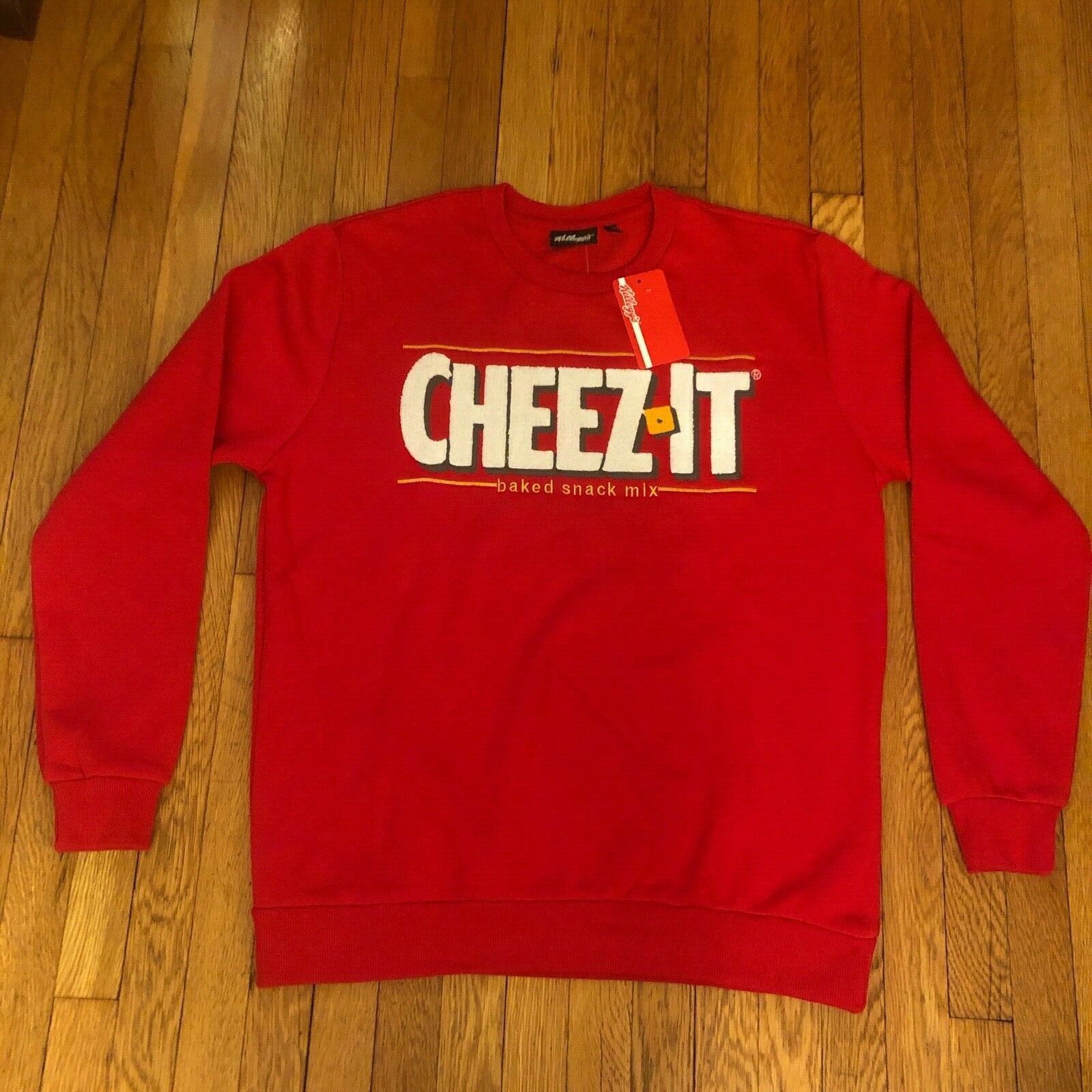 Vintage Deadstock Kelloggs Appliqué Cheez It Logo Sweater Grailed