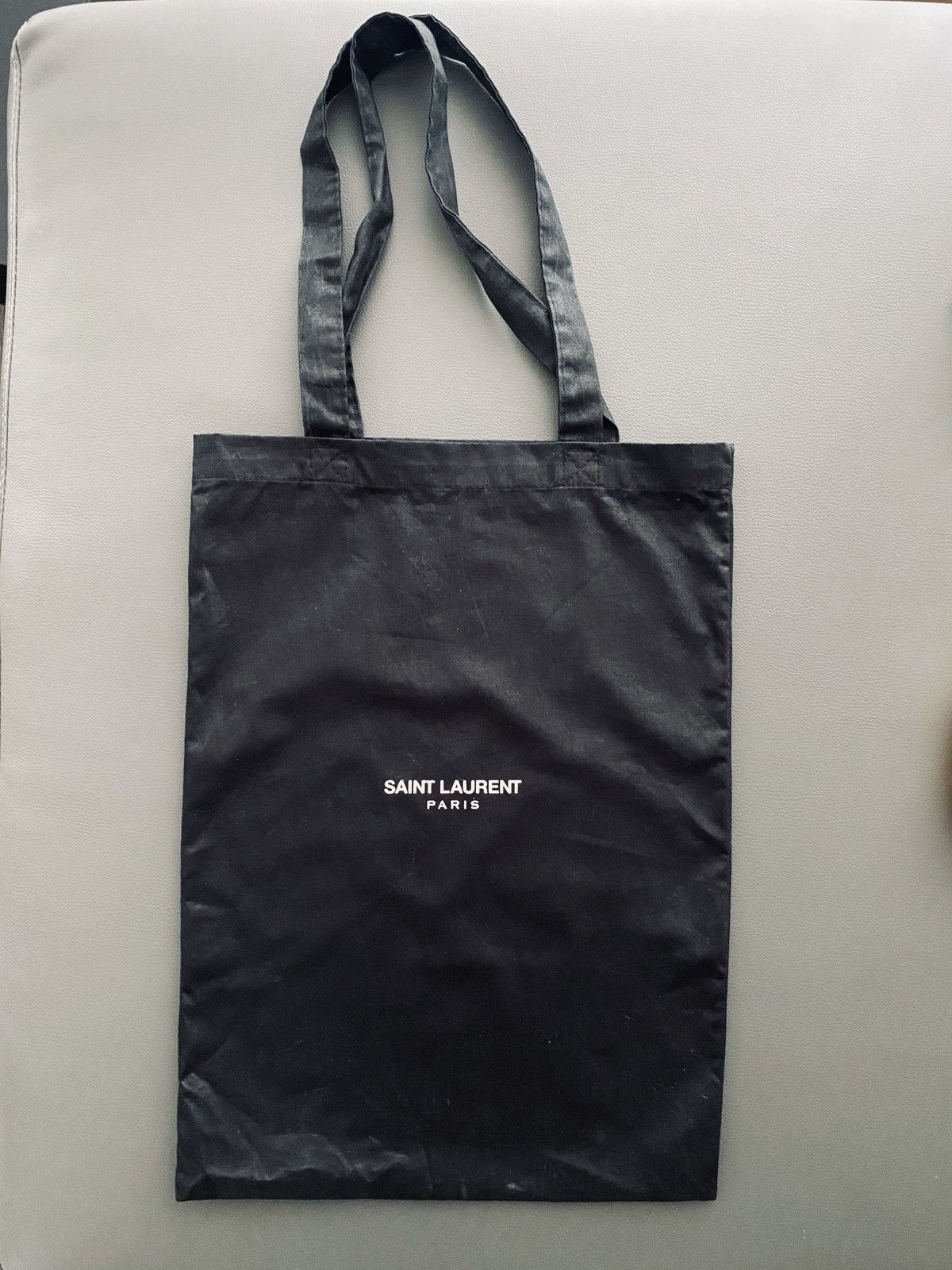 Saint Laurent Paris Saint Laurent Paris Denim Logo Shopping Tote Bag Size ONE SIZE - 1 Thumbnail