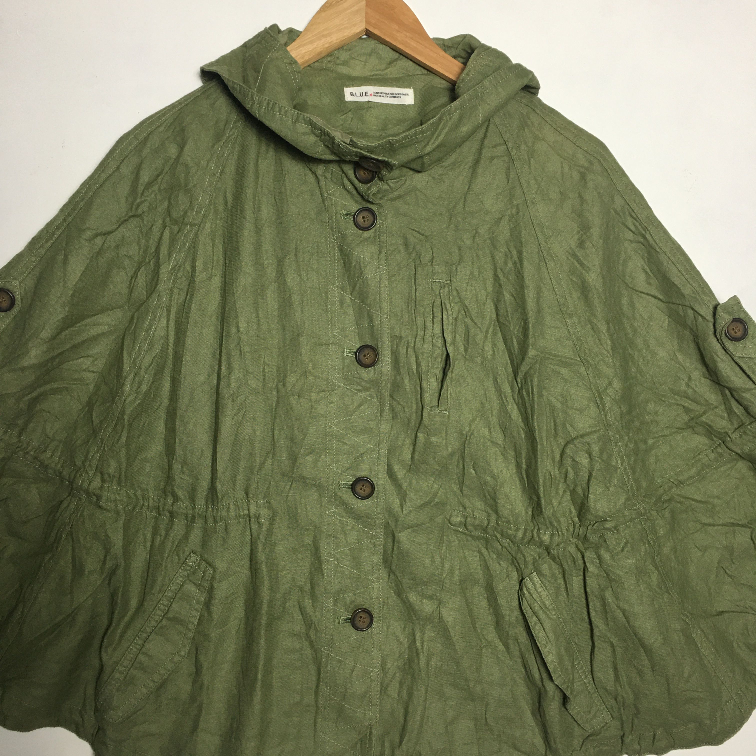 Other BLUE Japan Poncho Capes Jacket Shirt Designer Size US M / EU 48-50 / 2 - 2 Thumbnail