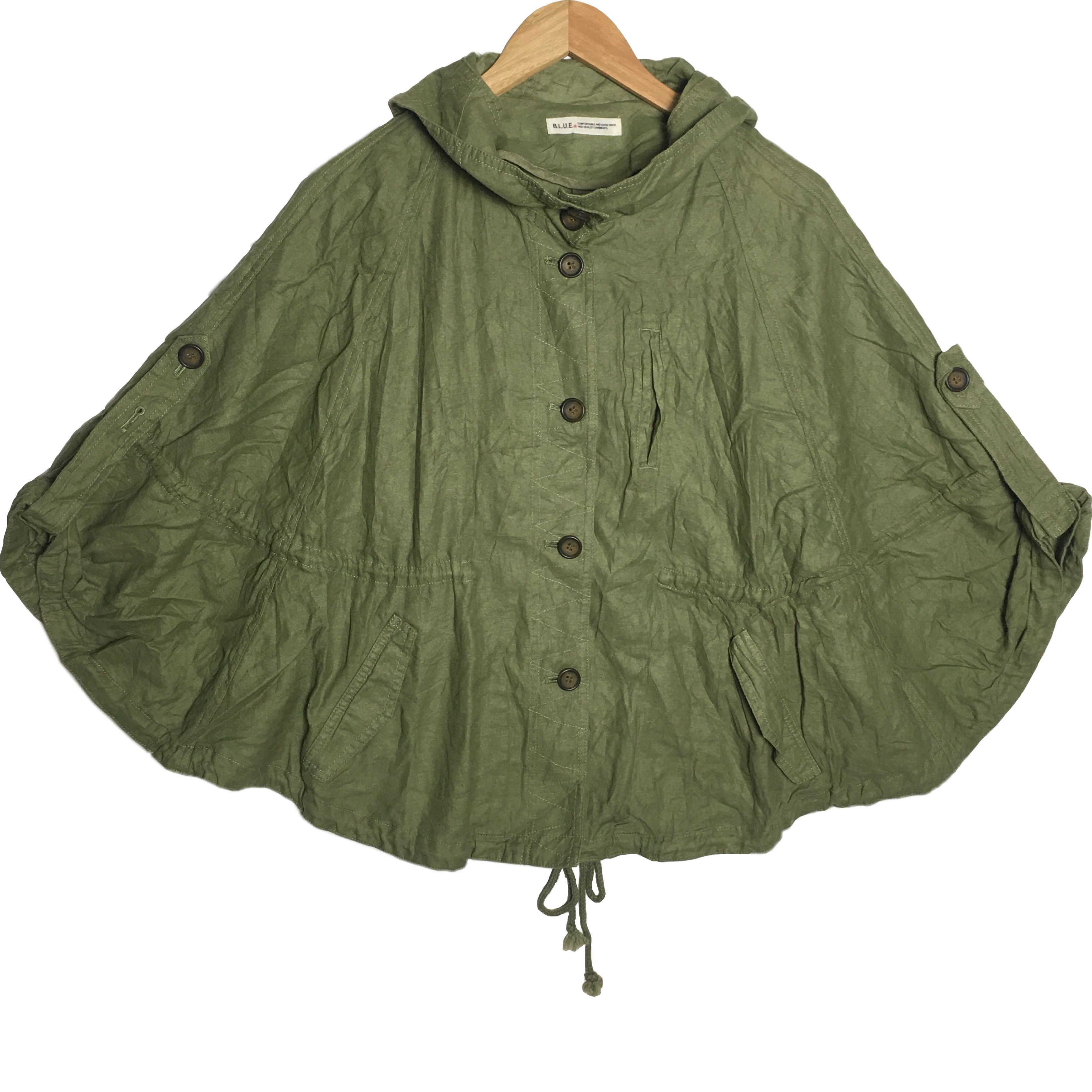 Other BLUE Japan Poncho Capes Jacket Shirt Designer Size US M / EU 48-50 / 2 - 1 Thumbnail