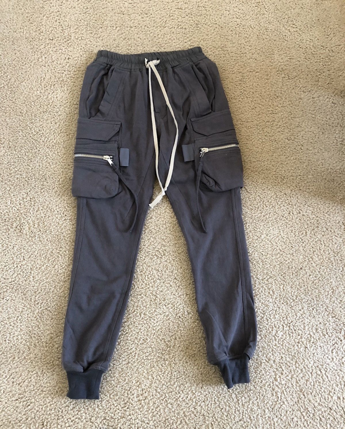 Rick Owens Dirt SS18 mainline iron purple grey Rick Owens cargo jogger |  Grailed