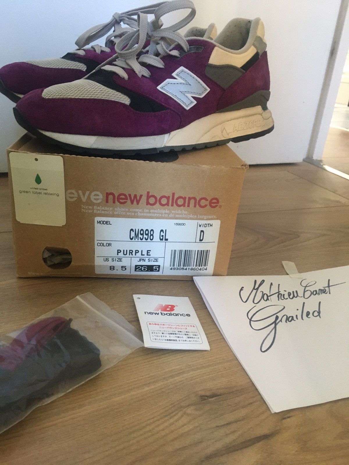 New Balance United Arrows New balance 998 green label relaxing United arrows Grailed