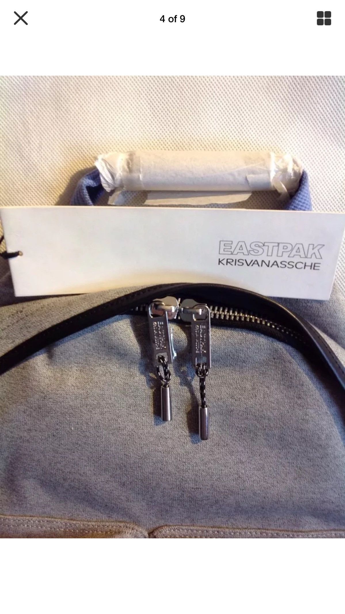 Eastpak × Kris Van Assche EK891 31DKVA Melange Grey Bookbag W Storage Size ONE SIZE - 4 Thumbnail
