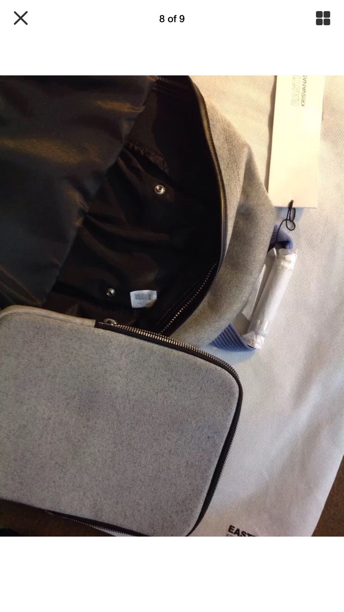 Eastpak × Kris Van Assche EK891 31DKVA Melange Grey Bookbag W Storage Size ONE SIZE - 8 Thumbnail