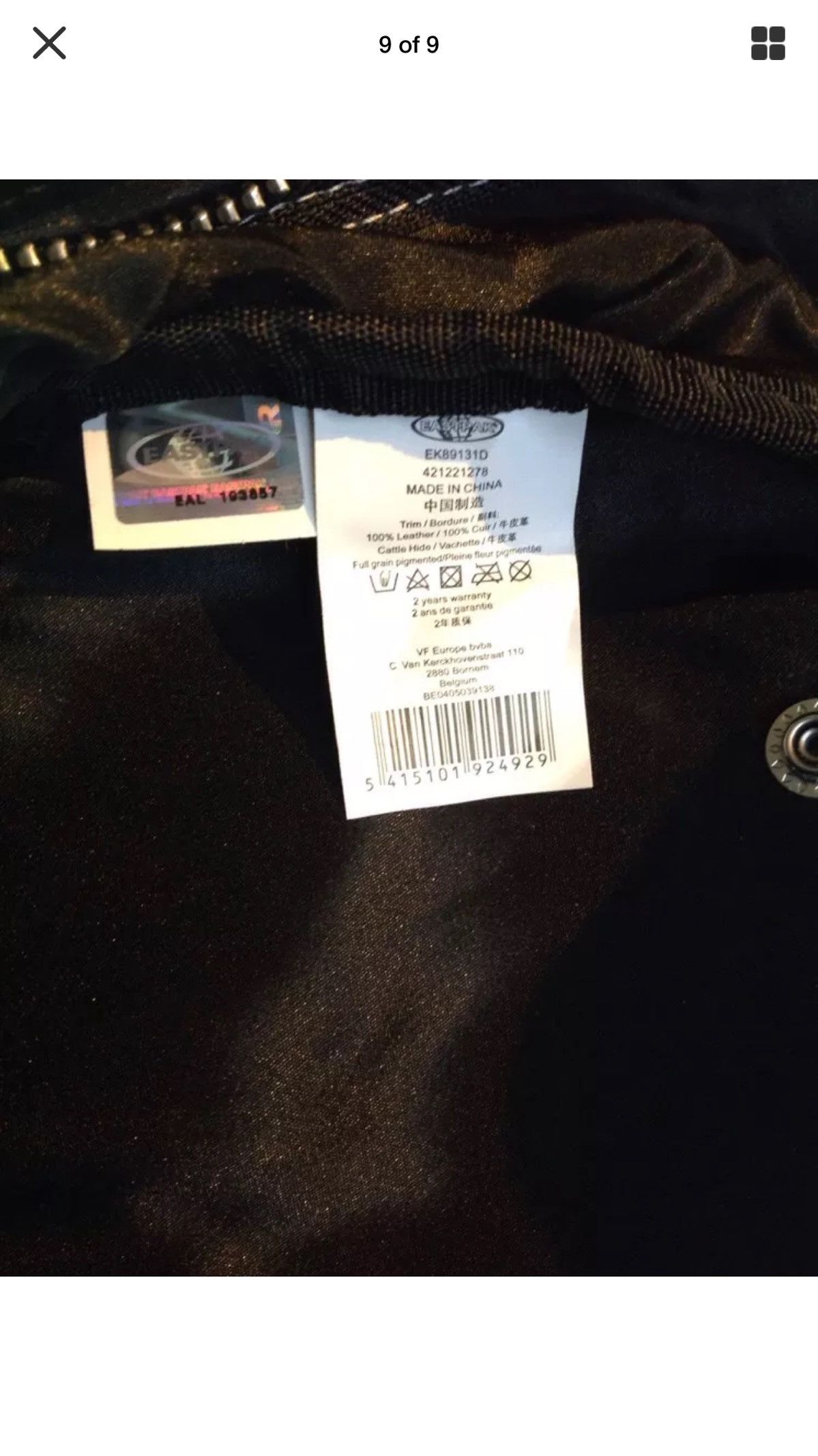 Eastpak × Kris Van Assche EK891 31DKVA Melange Grey Bookbag W Storage Size ONE SIZE - 9 Thumbnail