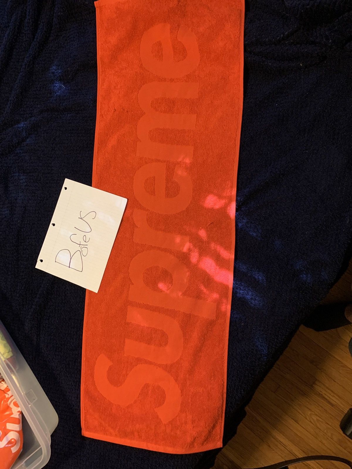 Beach Towel Supreme Beach Tee Supreme Red Debossed Beach Towel