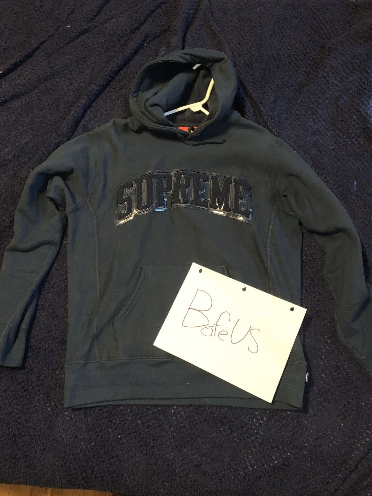 Supreme Patent Chenille Arc Logo Hoodie | Grailed