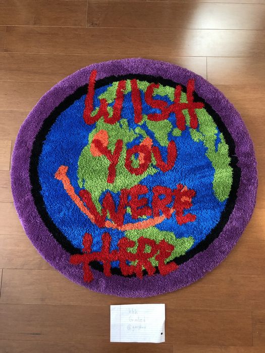 Travis Scott Astroworld Rug - Wish You Were Here Happy Face | Grailed