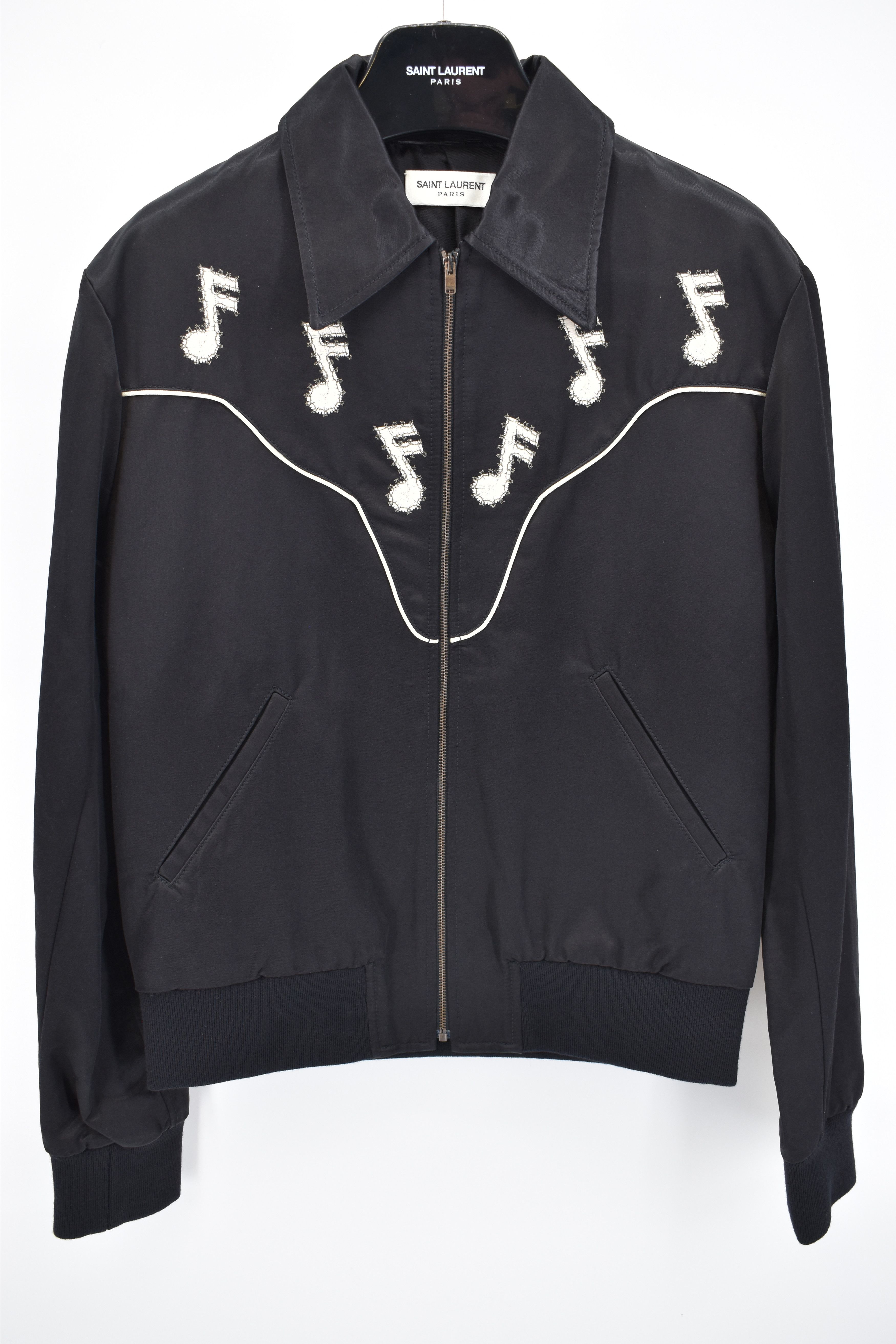 Saint Laurent Paris Saint Laurent Satin Music Note Jacket EU 44 Grailed