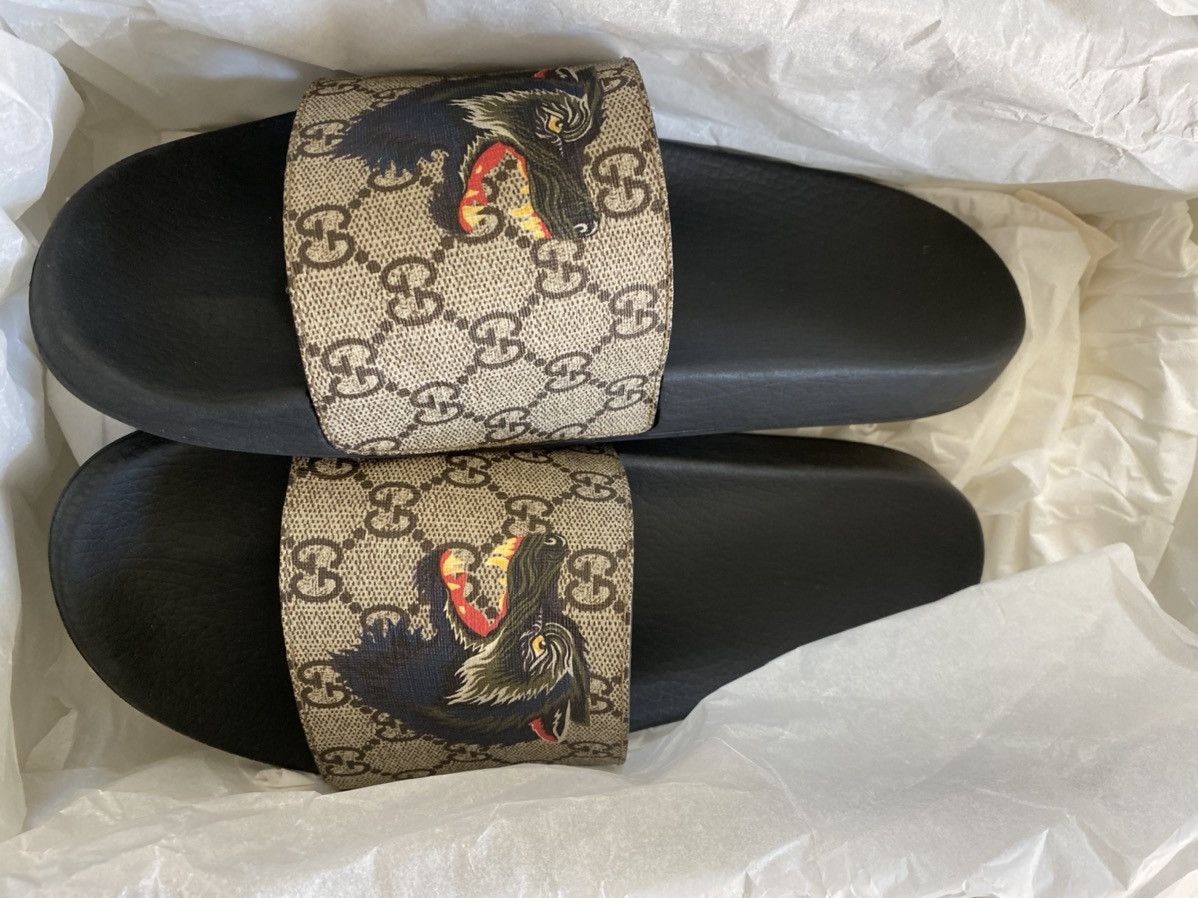 Gucci wolf slippers outlet