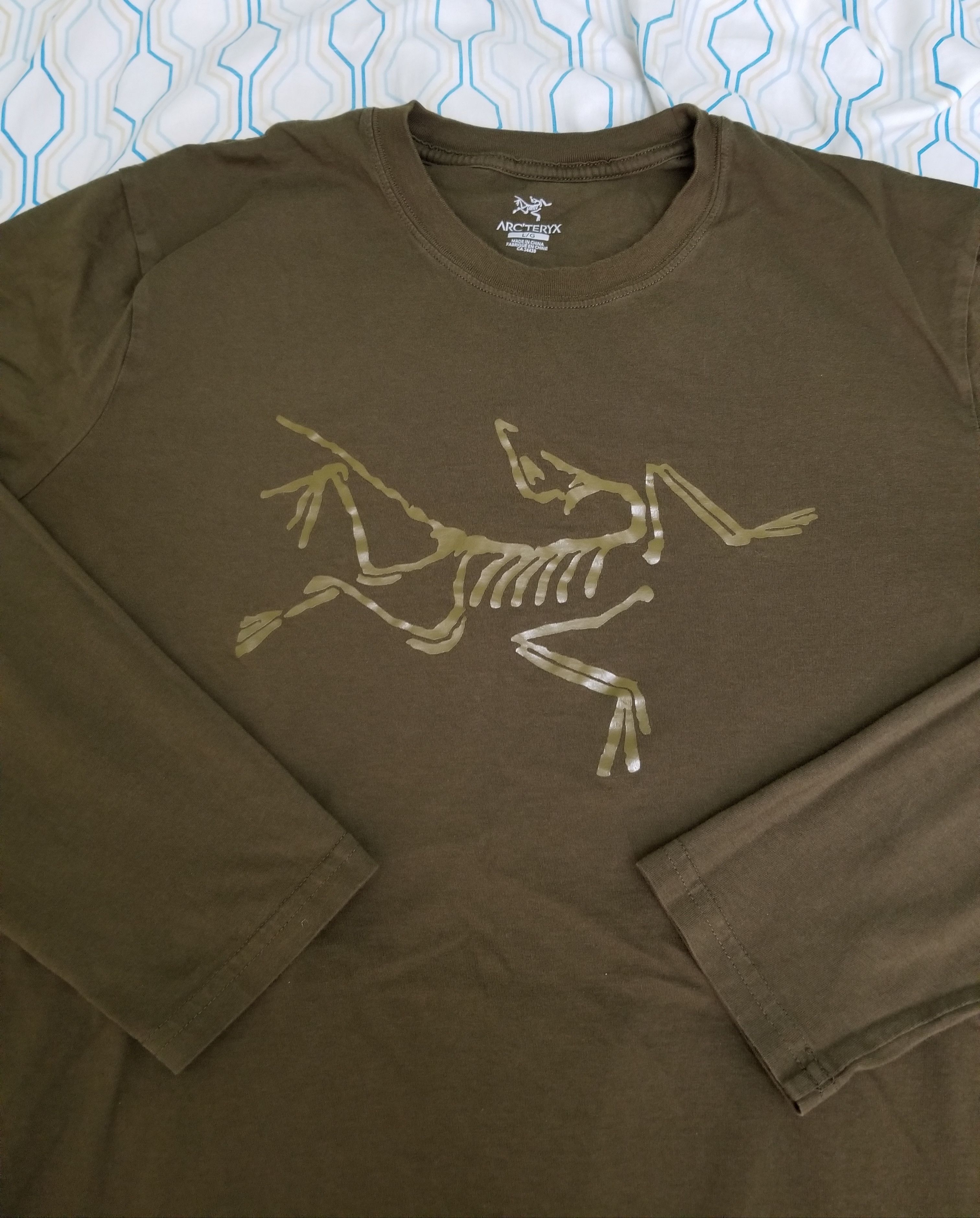 Arc'teryx Arcteryx Logo Long Sleeve T Shirt Olive Green Big Logo