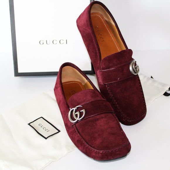 Gucci red clearance suede mens shoes