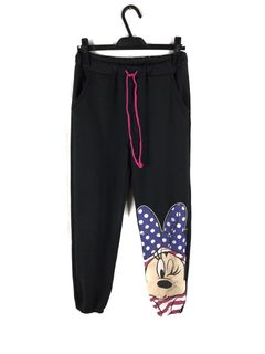 Disney Pants Womens Medium Gray Minnie Mouse All Over Print Sweats