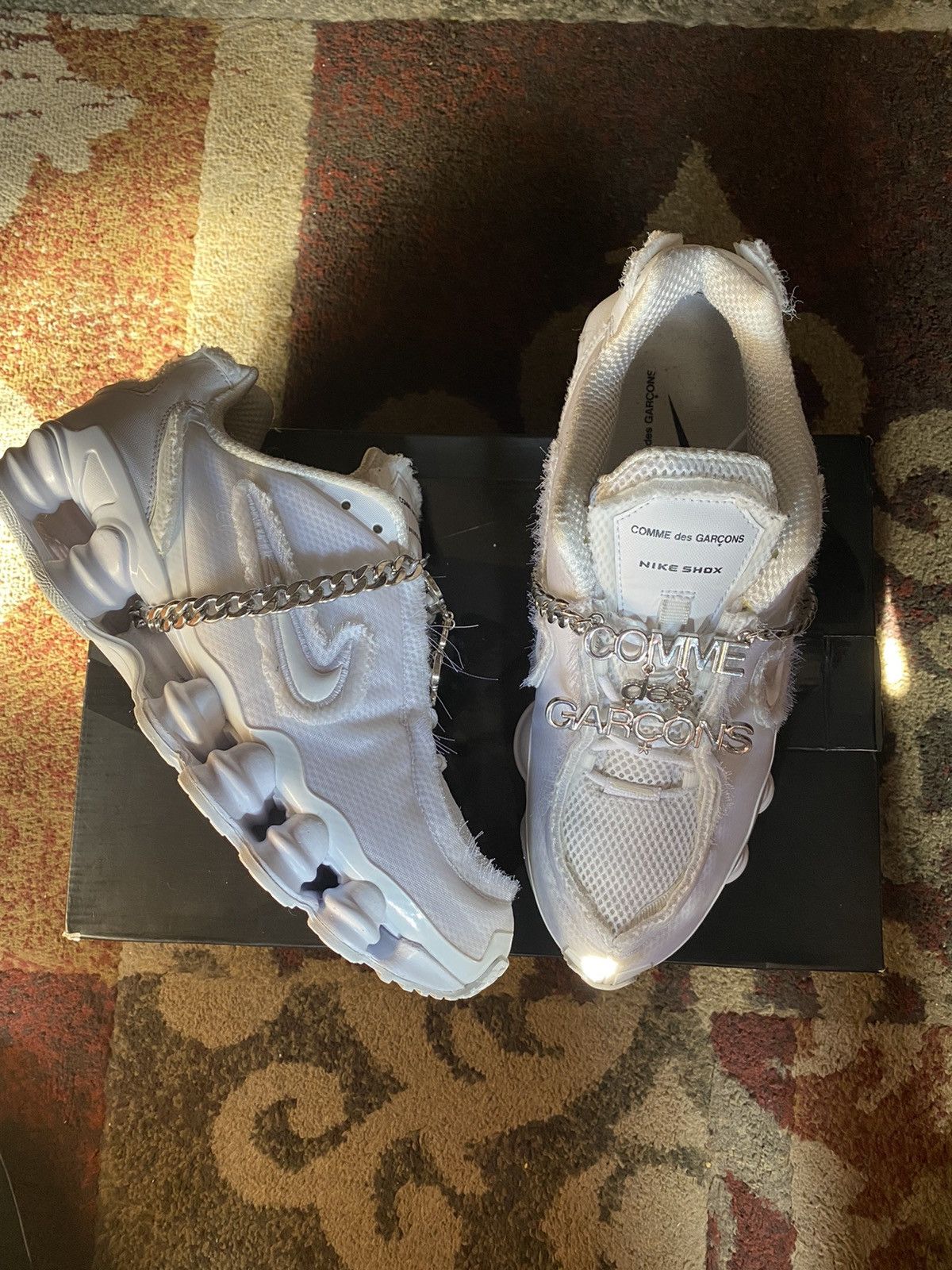 Comme Des Garcons Nike Shox White Grailed