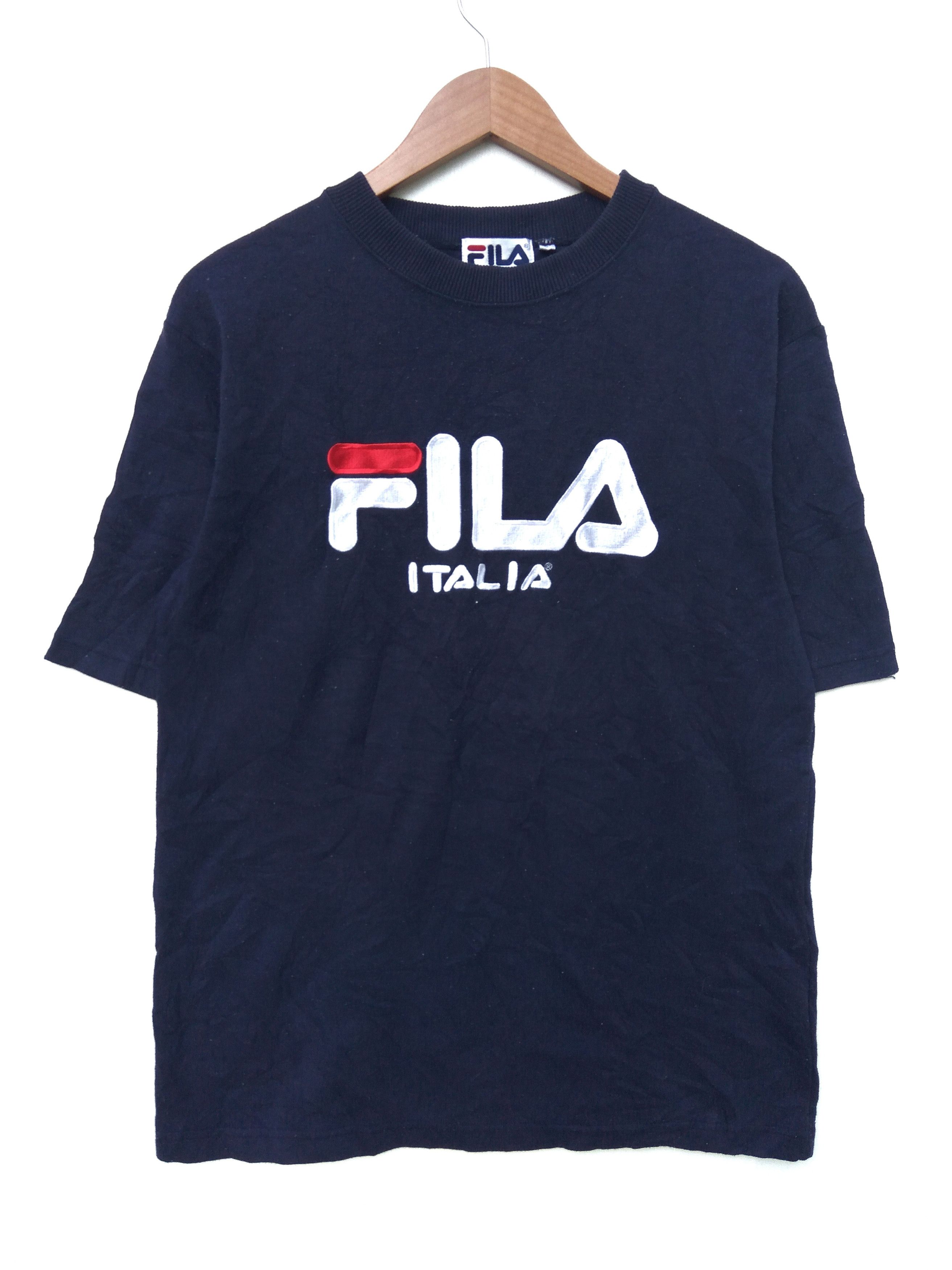 Fila t shirt spell out embroidery
