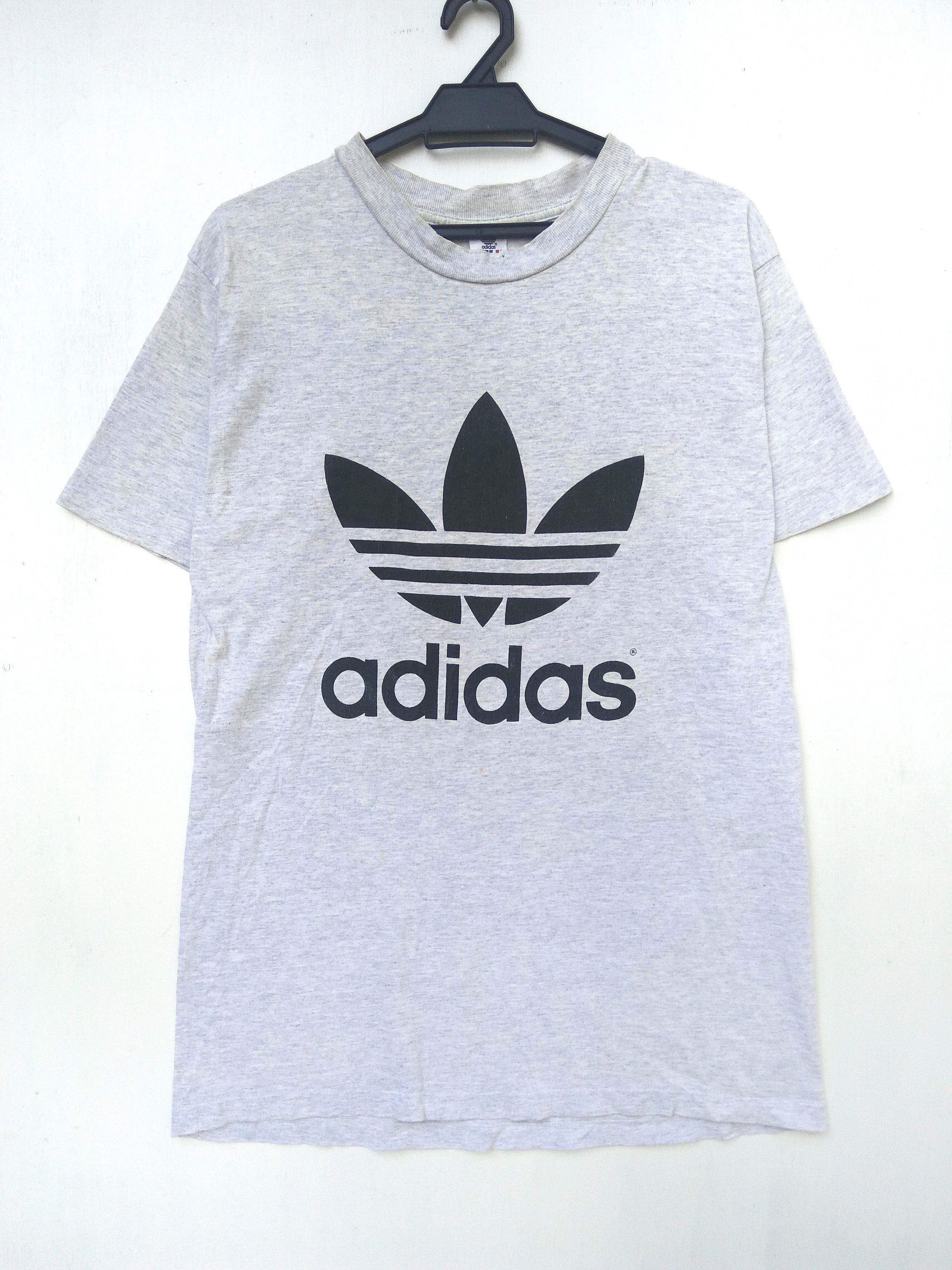 Adidas 🔥 Vintage 90s Vintage Adidas Big Logo T-Shirt made in Usa Size US M / EU 48-50 / 2 - 1 Thumbnail