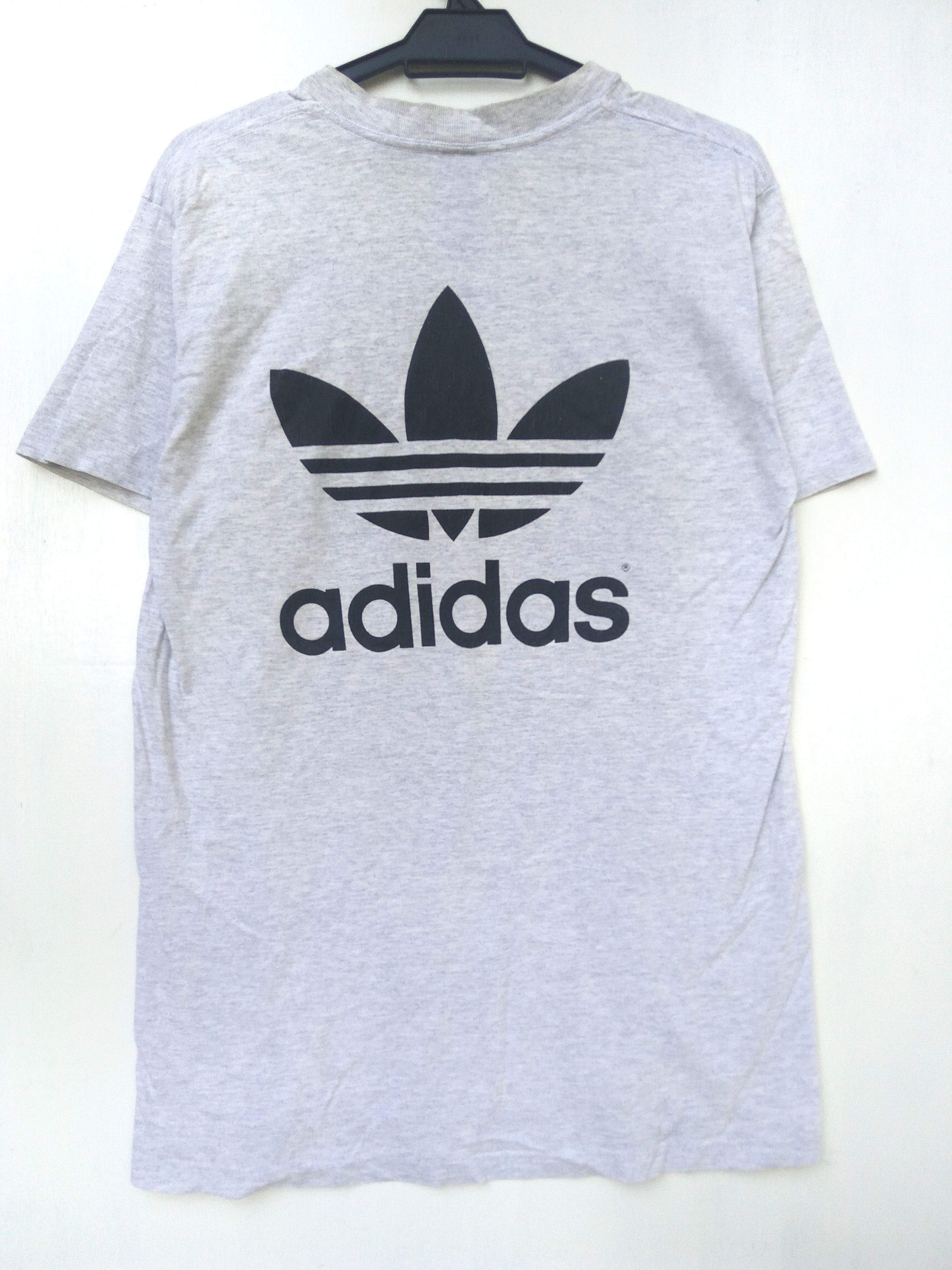 Adidas 🔥 Vintage 90s Vintage Adidas Big Logo T-Shirt made in Usa Size US M / EU 48-50 / 2 - 2 Thumbnail
