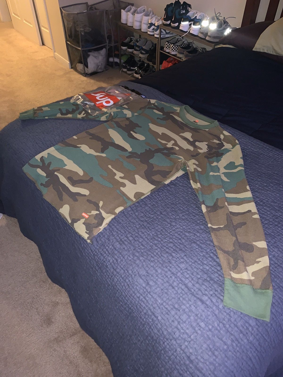 Hanes × Supreme Supreme x Hanes Thermal Long Sleeve Crew, Camo L 