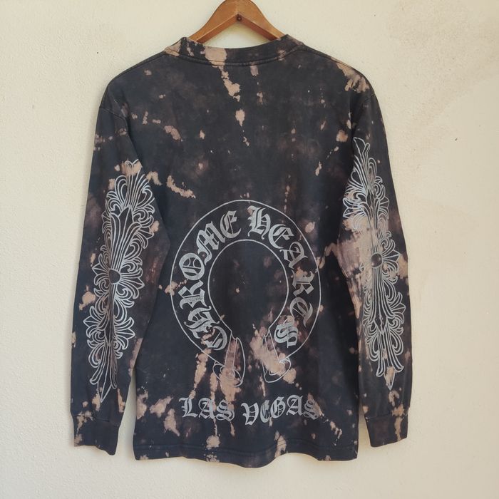 Vintage CHROME HEARTS CUSTOM ACID WASH L/S T SHIRT | Grailed