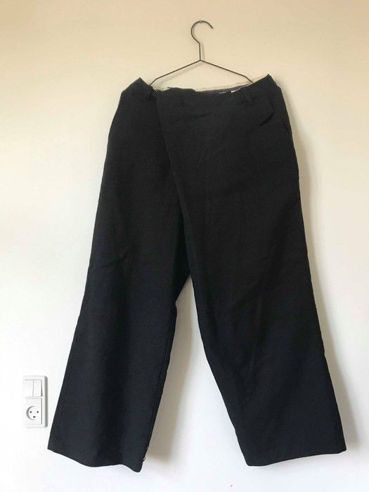 Pre-owned Aleksandr Manamïs Wrap Trousers In Black