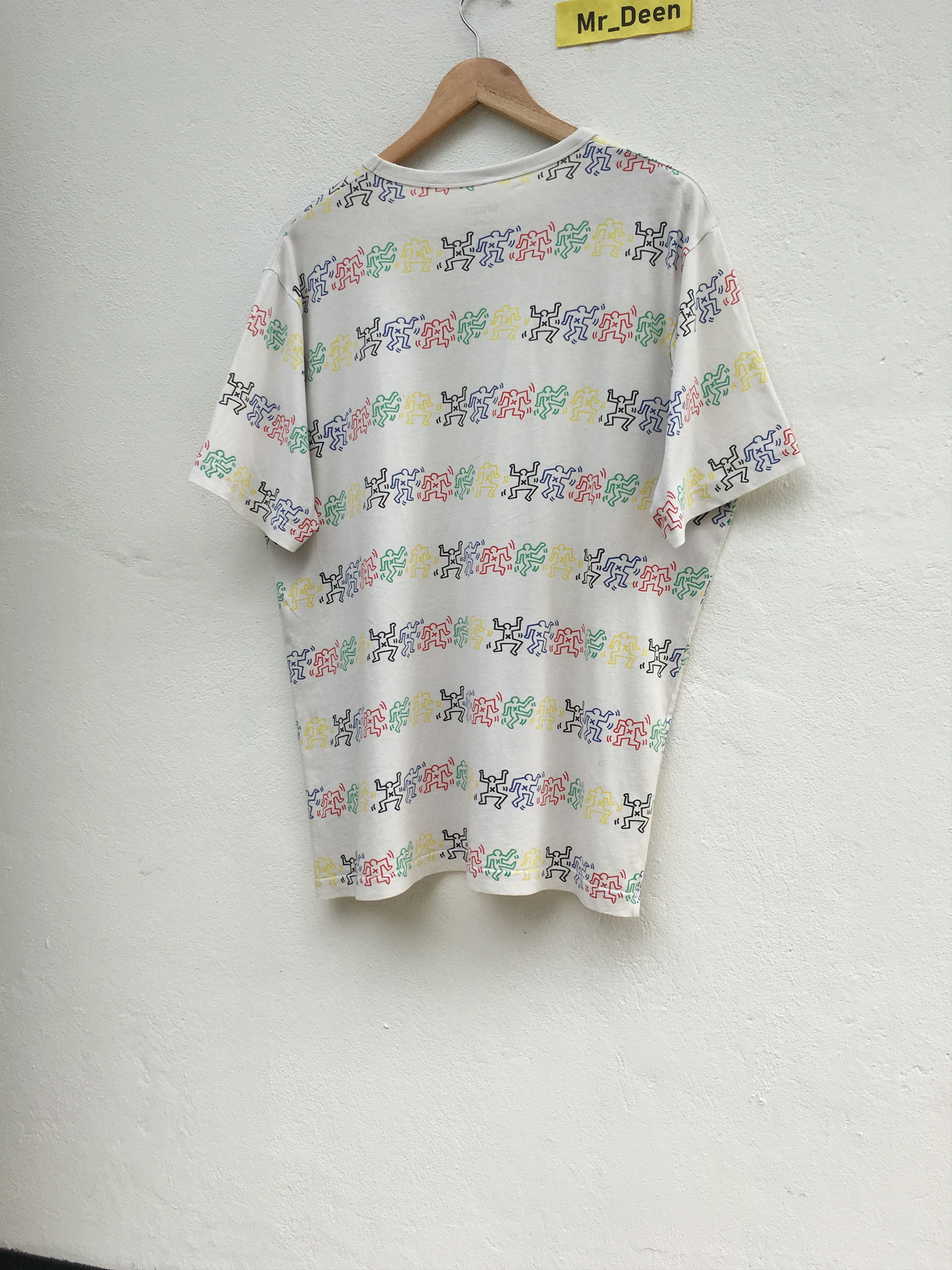 Keith Haring Vtg Keith Haring White Printed All Over Tshirt Size US L / EU 52-54 / 3 - 6 Thumbnail