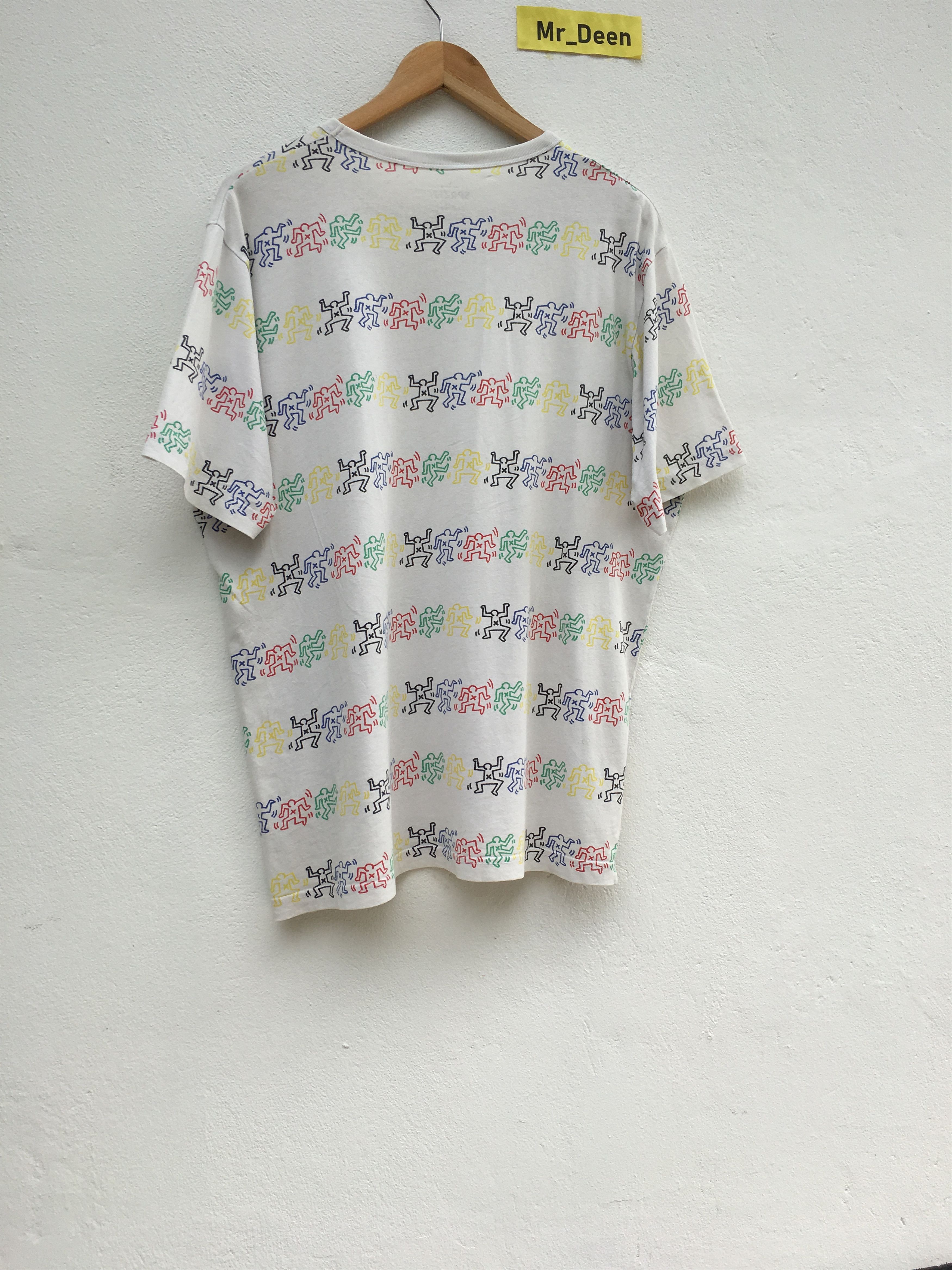 Keith Haring Vtg Keith Haring White Printed All Over Tshirt Size US L / EU 52-54 / 3 - 5 Thumbnail