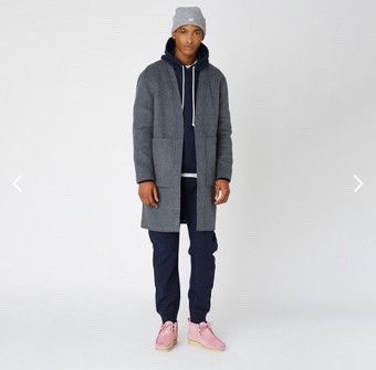 Kith large check store reversible becker wool coat