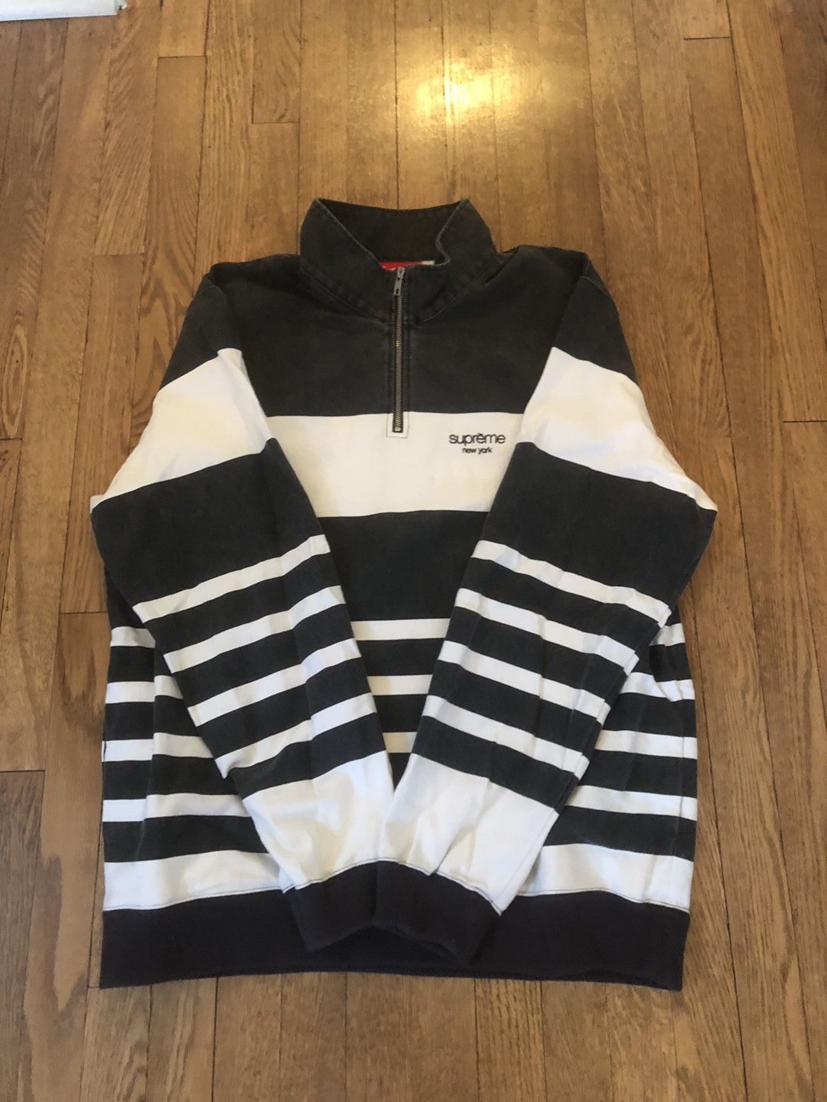 Supreme 2024 Printed Stripe Half Zip Sweat