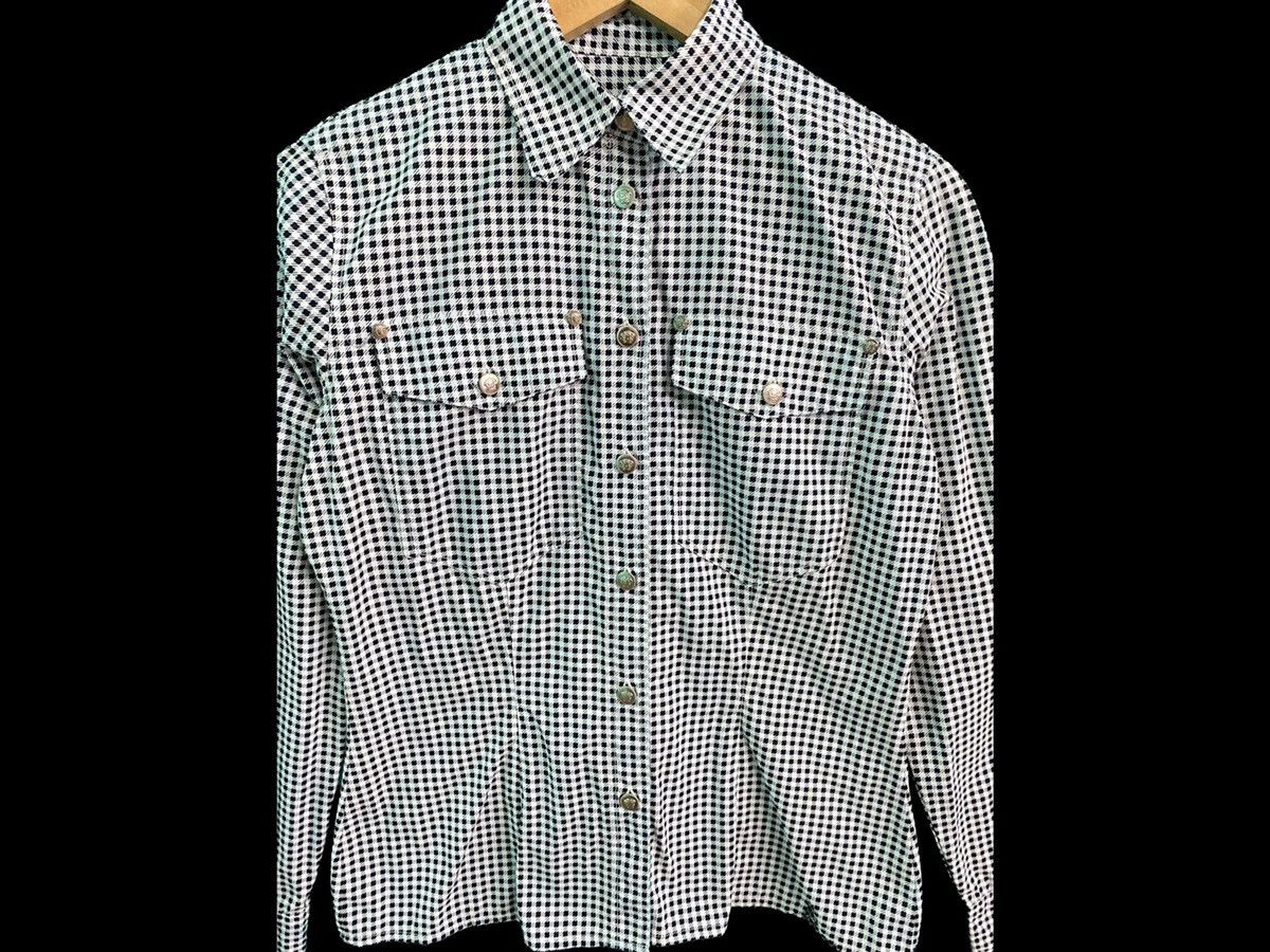 Versace VERSACE CHEKERED PLAID SHIRT Size US S / EU 44-46 / 1 - 6 Thumbnail