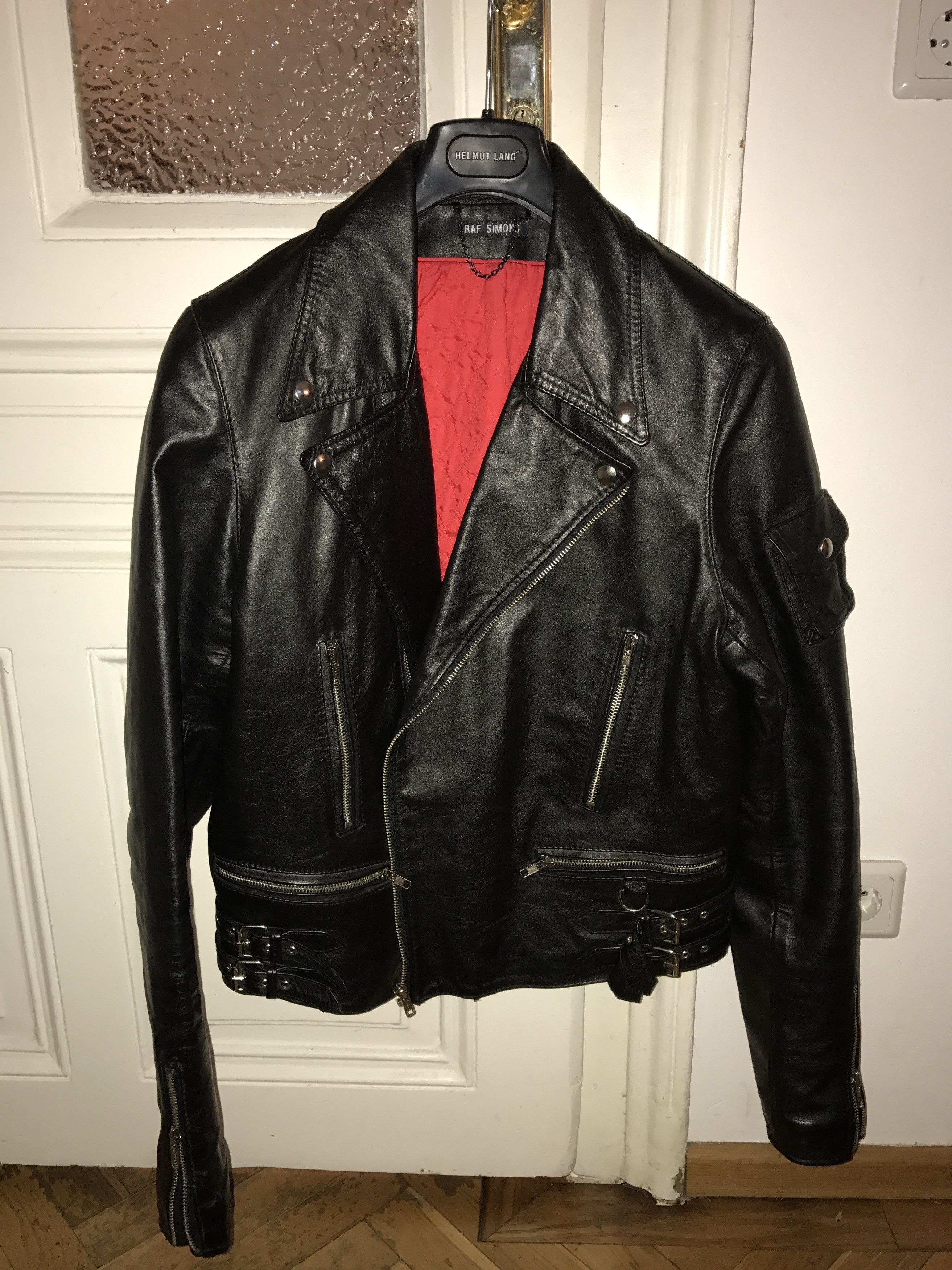 Raf Simons ARCHIVE 1997/98 JOY DIVISION BLUEPRINT LEATHER PERFECTO